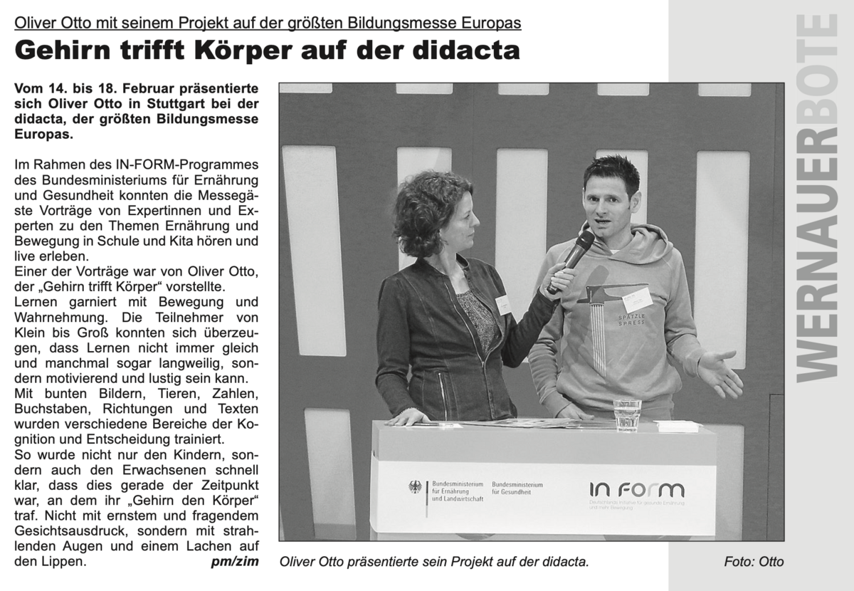 Zeitungsartikel Oliver Otto