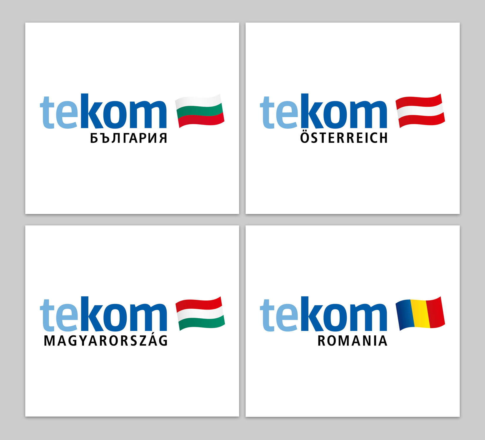 logos from tekom Austria, tekom Bulgaria, tekom Hungary and tekom Romania